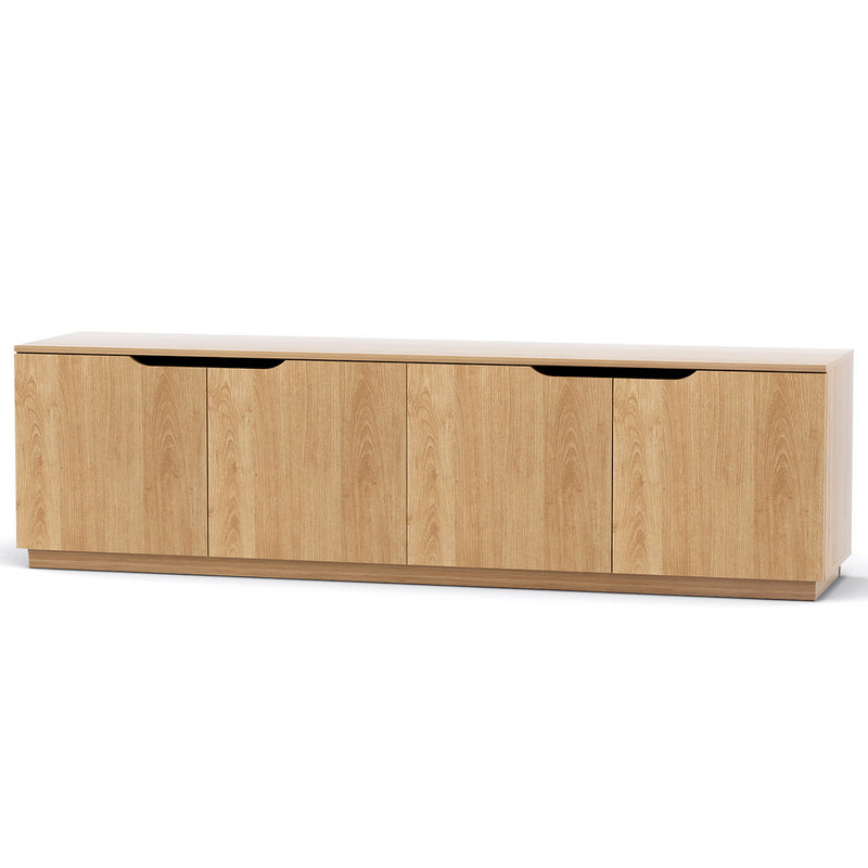 TV Unit Entertainment Unit with Storage Cabinet – 180cm Pine Finish