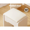 Dressing Table Set Stool Led White Doria