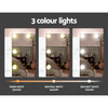 Dressing Table Set Stool 10 Led Bulbs White Dulce