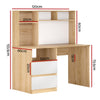 Computer & Study Desk with Bookshelf and Drawer