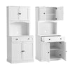 Artiss 2x BEINI Buffet Sideboard Hutch Pantry Cabinet - White