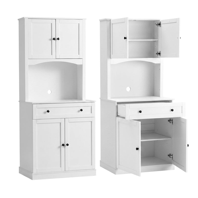 Artiss 2x BEINI Buffet Sideboard Hutch Pantry Cabinet - White