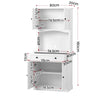Artiss 2x BEINI Buffet Sideboard Hutch Pantry Cabinet - White