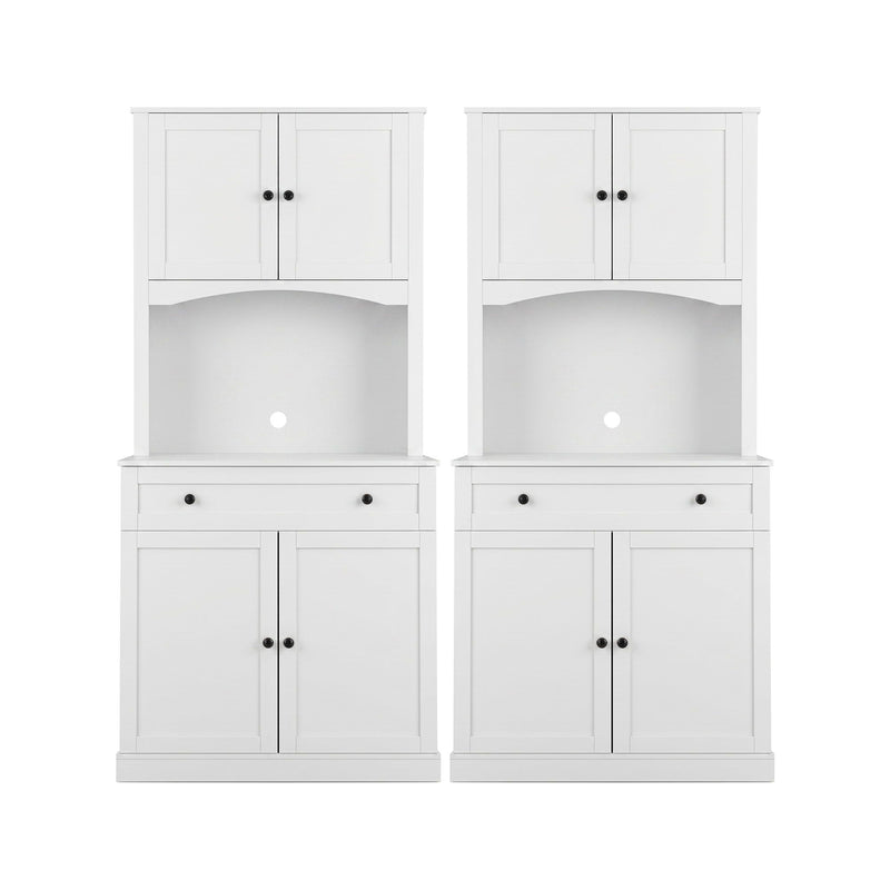 Artiss 2x BEINI Buffet Sideboard Hutch Pantry Cabinet - White