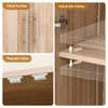 Artiss 2-Door Storage Cabinet Pantry Cupboard Organiser – Pine (Set of 2)