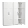 Artiss Pantry Storage Cabinet White Set of 2