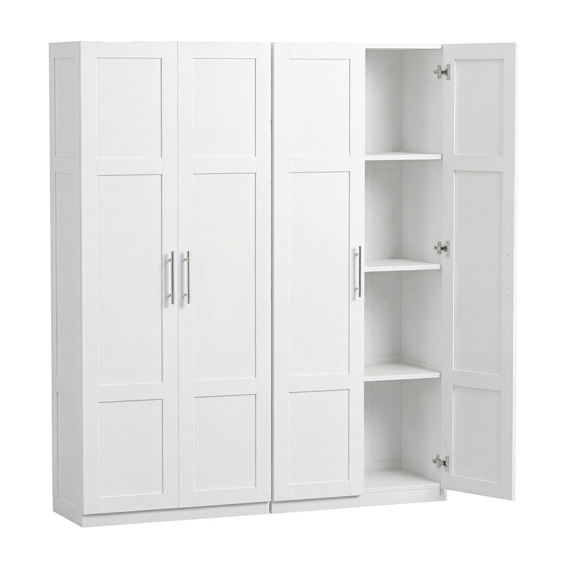 Artiss Pantry Storage Cabinet White Set of 2
