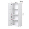 Artiss Pantry Storage Cabinet White Set of 2
