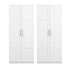 Artiss Pantry Storage Cabinet White Set of 2