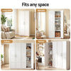 Artiss Pantry Storage Cabinet White Set of 2
