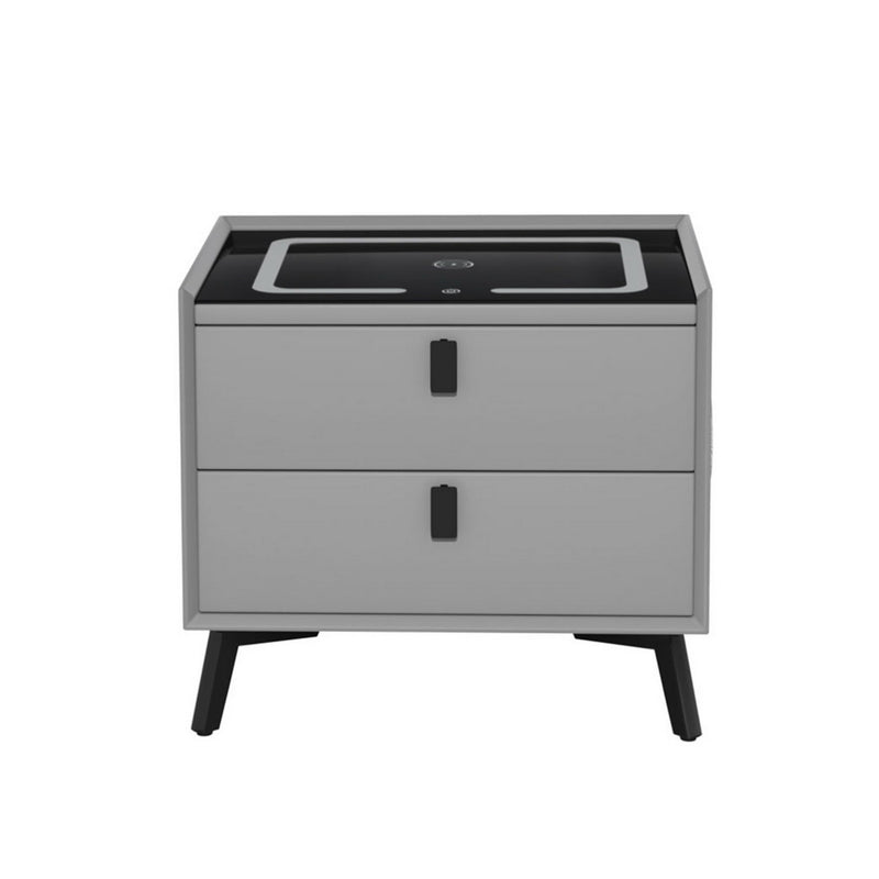 Artiss AIKA Smart Bedside Table – Wireless Charging, Grey