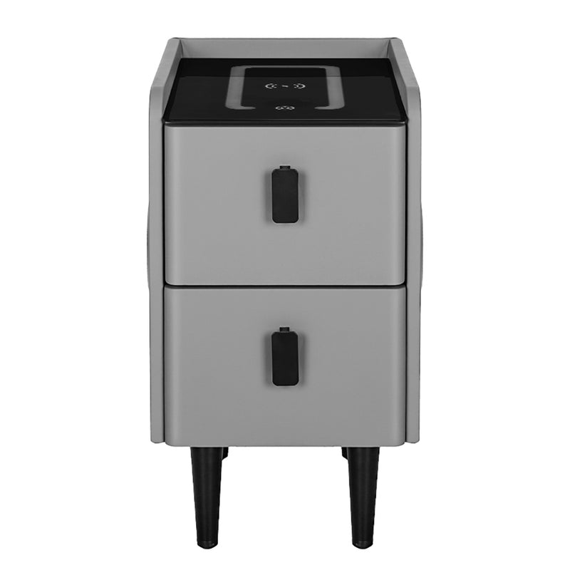Smart Bedside Table – Grey with Wireless Charging