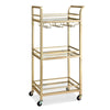 Kitchen Island Trolley Cart – Gold 43cm