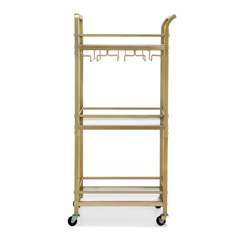 Kitchen Island Trolley Cart – Gold 43cm