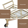Kitchen Island Trolley Cart – Gold 43cm