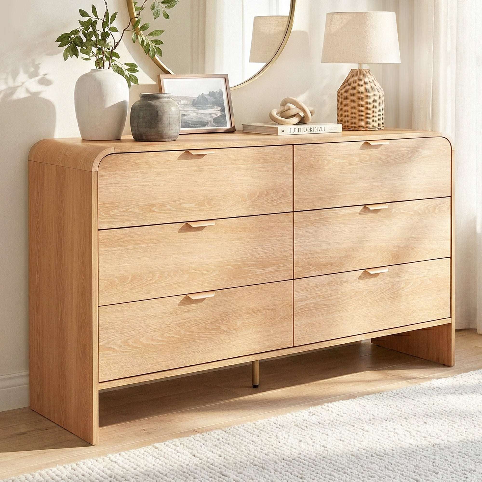 Artiss 6 Drawer Chest Dresser – Pine