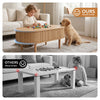 Artiss Lift Top Coffee Table Fluted Oval Storage Table 100cm