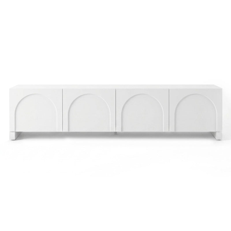 Artiss 180cm TV Entertainment Unit with Storage Cabinet & Adjustable Shelf – White