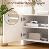 Artiss 180cm TV Entertainment Unit with Storage Cabinet & Adjustable Shelf – White
