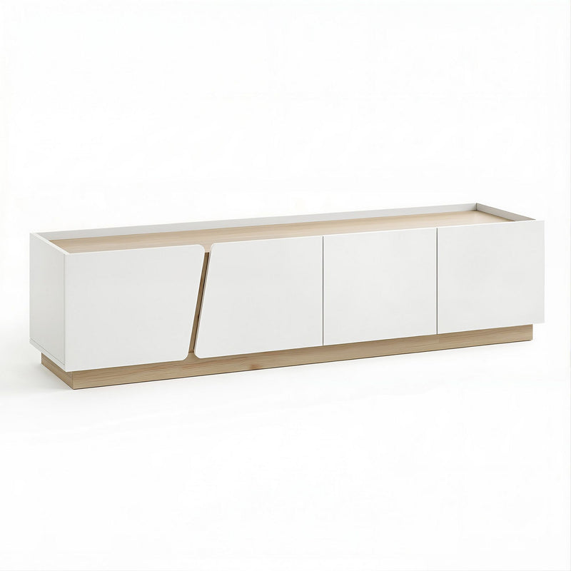 Artiss 180cm TV Unit Entertainment Cabinet Storage White & Pine