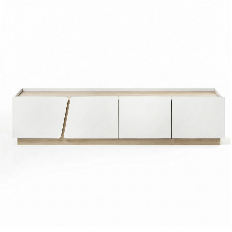 Artiss 180cm TV Unit Entertainment Cabinet Storage White & Pine