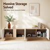 Artiss 180cm TV Unit Entertainment Cabinet Storage White & Pine