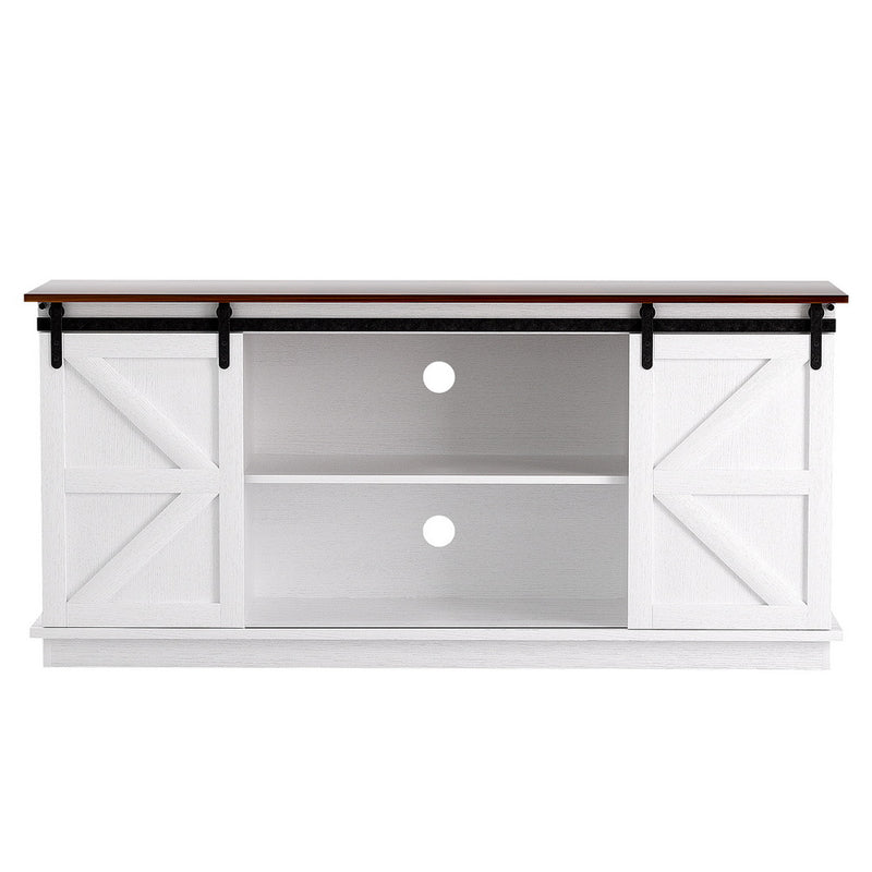 Buffet Sideboard Storage Cabinet – White, Sliding Doors
