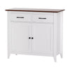 Buffet Sideboard Storage Cabinet – White, 2 Drawers