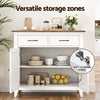 Buffet Sideboard Storage Cabinet – White, 2 Drawers