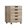 5-Drawer Mobile Filing Cabinet – Beige