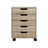 5-Drawer Mobile Filing Cabinet – Beige