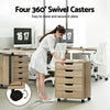 5-Drawer Mobile Filing Cabinet – Beige