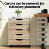 5-Drawer Mobile Filing Cabinet – Beige