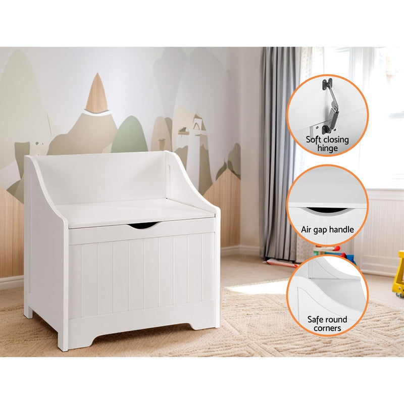 Kids Square Toy Box Chest – Storage Organiser