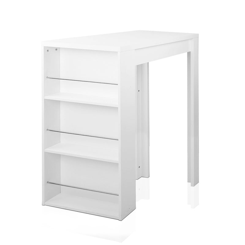 White Bar Table 3-tier Storage