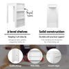 White Bar Table 3-tier Storage