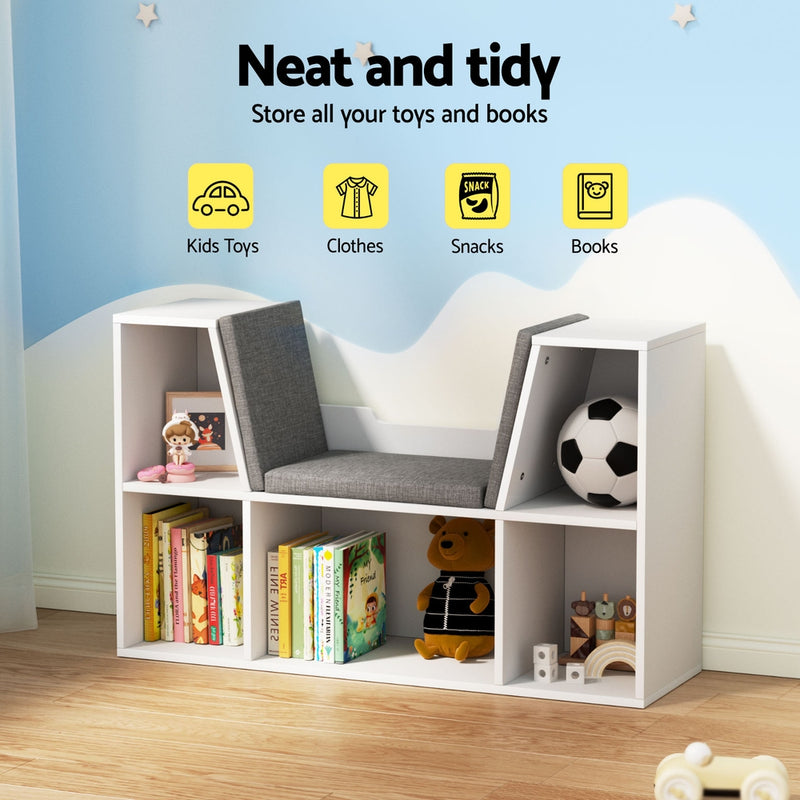 Kids Bookshelf & Toy Storage Cabinet Organiser