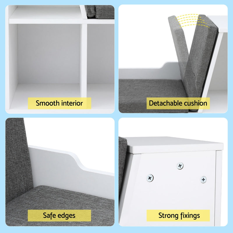 Kids Bookshelf & Toy Storage Cabinet Organiser