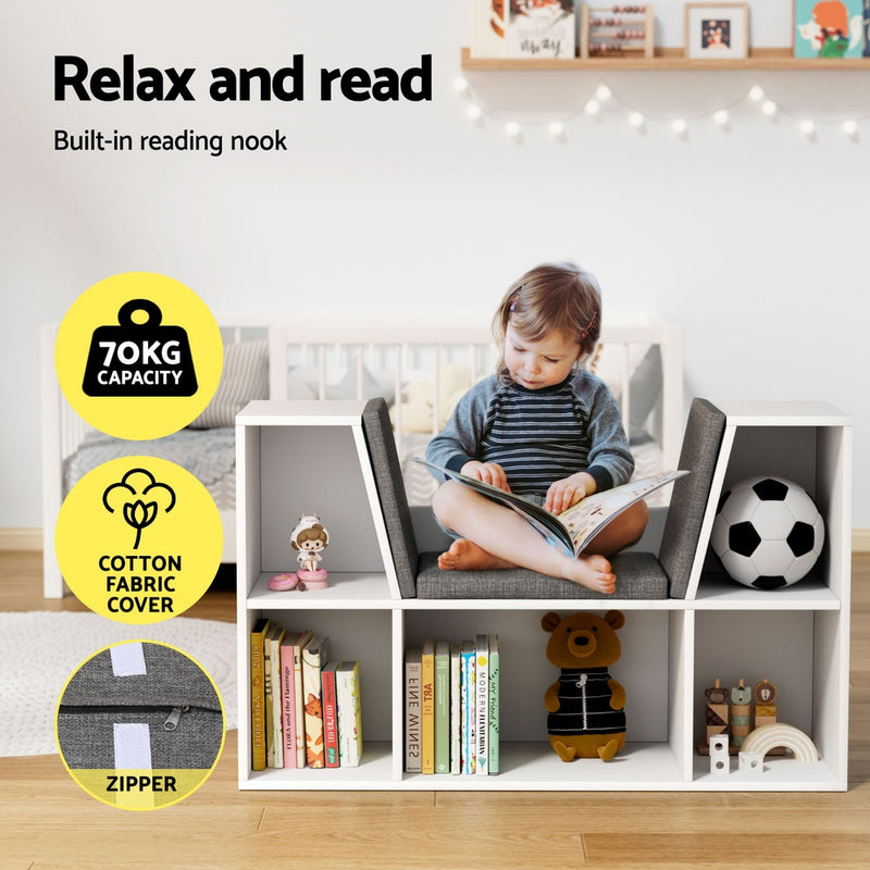 Kids Bookshelf & Toy Storage Cabinet Organiser