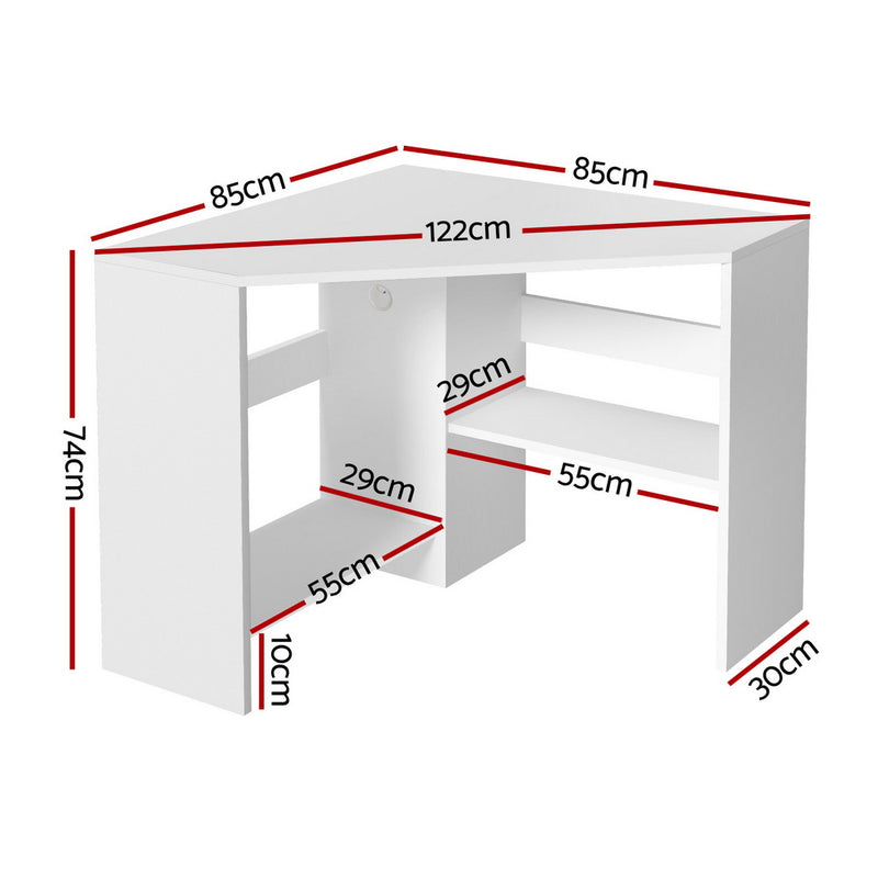 L-Shaped Corner Computer Desk – Home Office Workstation