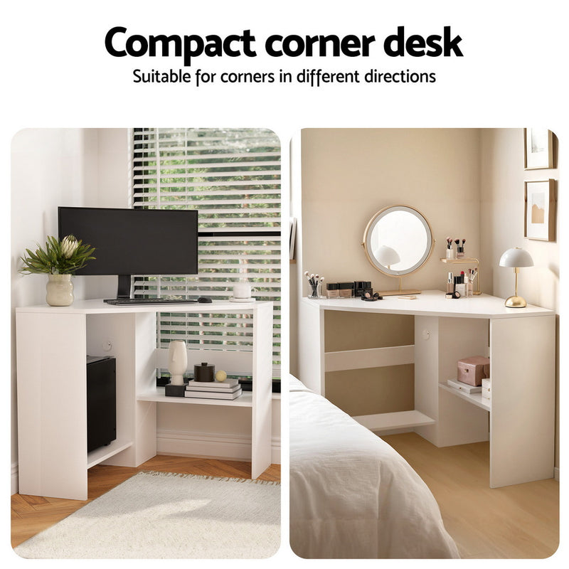 L-Shaped Corner Computer Desk – Home Office Workstation