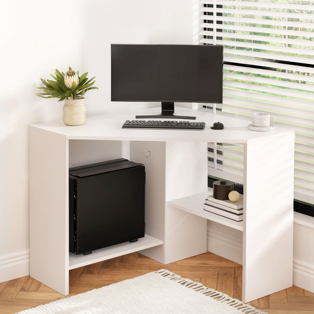 L-Shaped Corner Computer Desk – Home Office Workstation