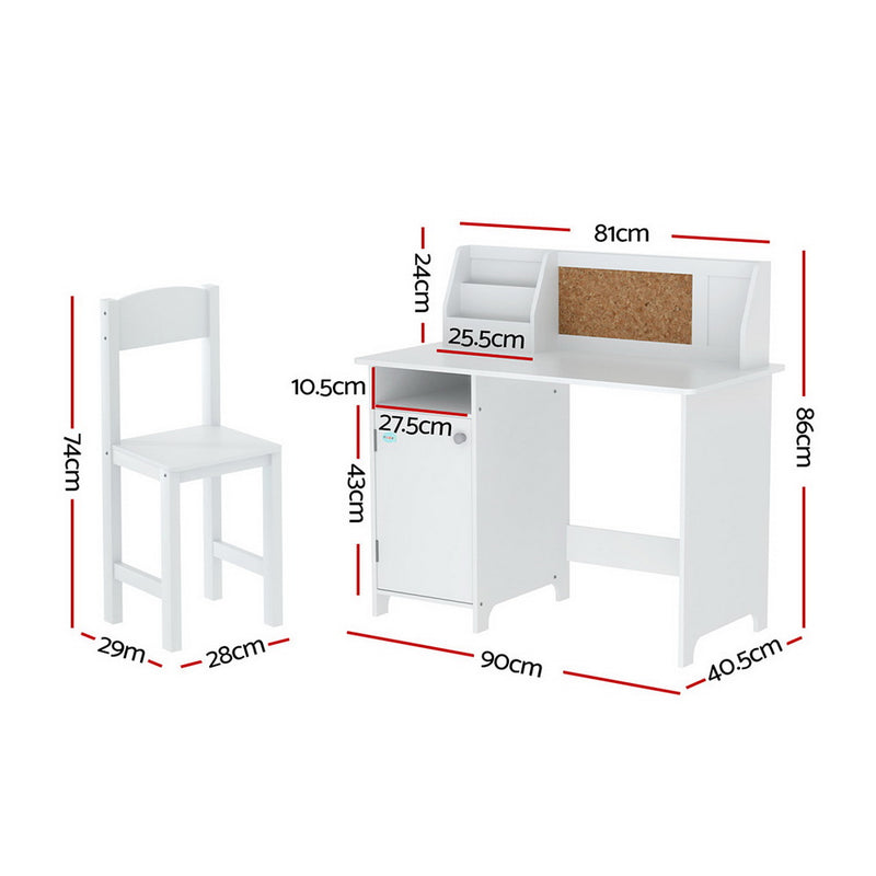 Keezi Kids Table & Chair Set with Storage