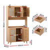 Buffet Sideboard with Hutch – Pine Rattan