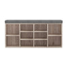 Artiss Shoe Bench Cabinet Fabric Seat Pine