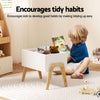 Kids Wooden Toy Box Chest & Storage Cabinet
