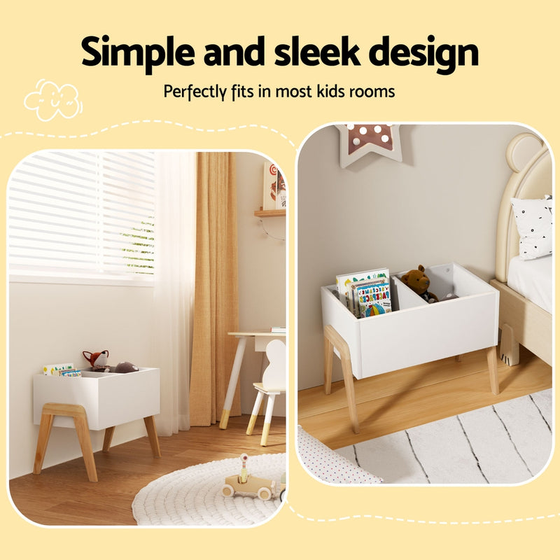 Kids Wooden Toy Box Chest & Storage Cabinet
