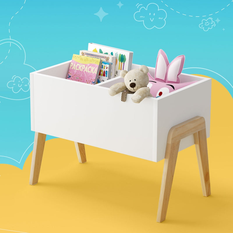 Kids Wooden Toy Box Chest & Storage Cabinet