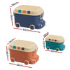 3PCS Car-Shaped Toy Storage Boxes