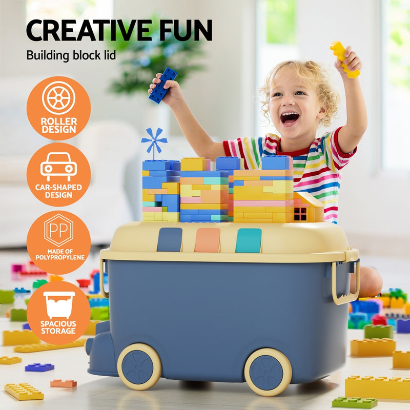 3PCS Car-Shaped Toy Storage Boxes